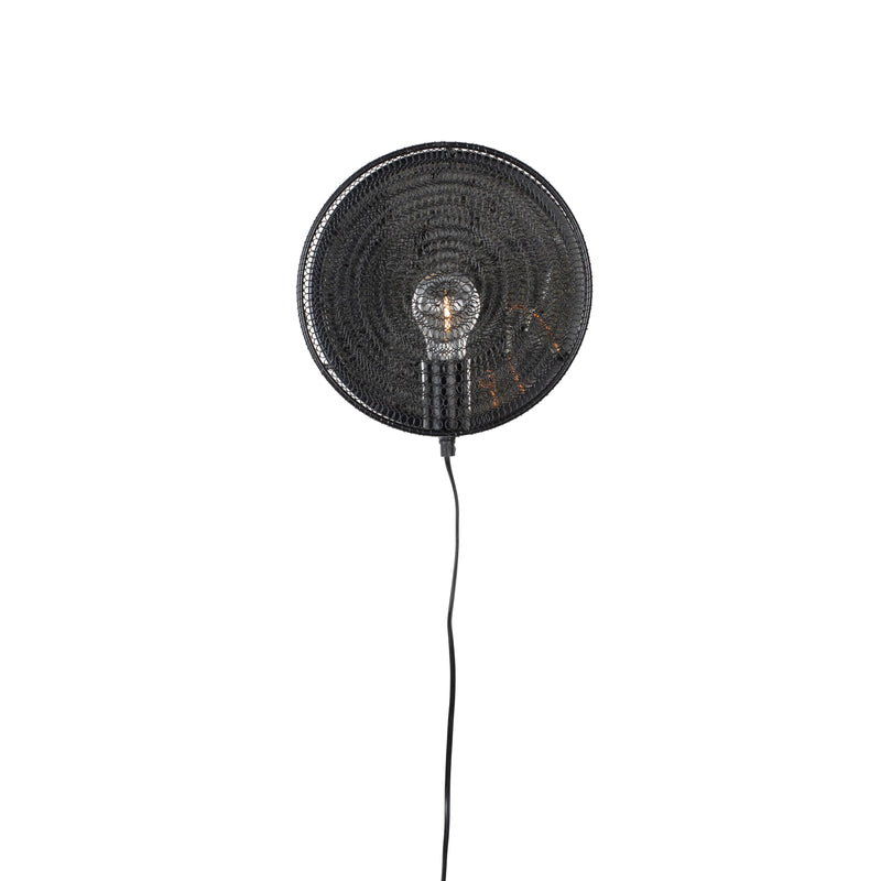 Wandlamp Lea Mooi Metal Zwart 25.5x25.5x11 cm-Wandlampen-Creating Home