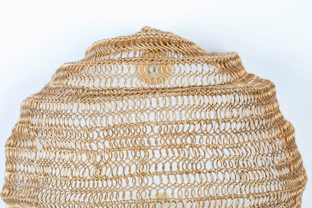 Wandlamp Lena Brass Metaal Goud 31x24 cm E27-Tafellampen-Creating Home