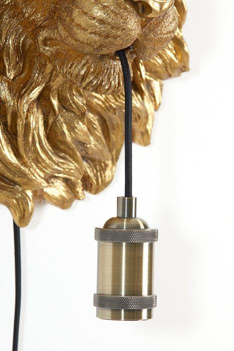 Wandlamp Lion - Brons - 33.5x19x40.5cm-Wandlampen-Light & Living