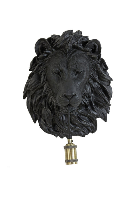 Wandlamp Lion - Zwart - 33.5x19x40.5cm-Wandlampen-Light & Living