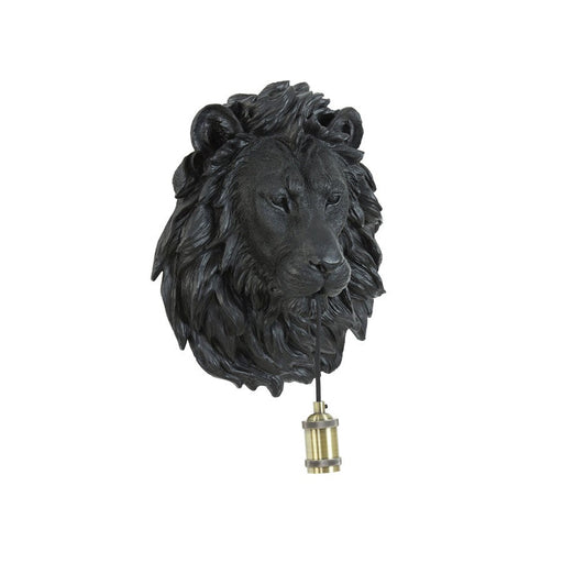 Wandlamp Lion - Zwart - 33.5x19x40.5cm-Wandlampen-Light & Living