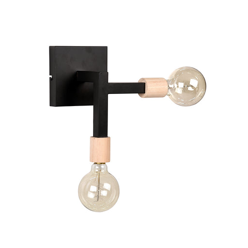 Wandlamp Loco Karakteristieke Metaal Zwart 14x25x27 cm-Wandlampen-LABEL51
