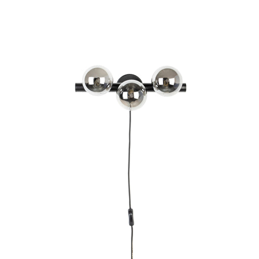 Wandlamp Monica Aanwinst Glass Zwart 18.5x38x15 cm-Wandlampen-Creating Home
