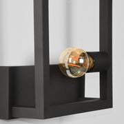 Wandlamp Quadrato Metaal Zwart 10x20x40 cm-Wandlampen-LABEL51