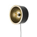Wandlamp Sunny Rond L Metaal Zwart 15x30 cm E27-Tafellampen-Creating Home