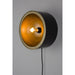 Wandlamp Sunny Rond L Metaal Zwart 15x30 cm E27-Tafellampen-Creating Home