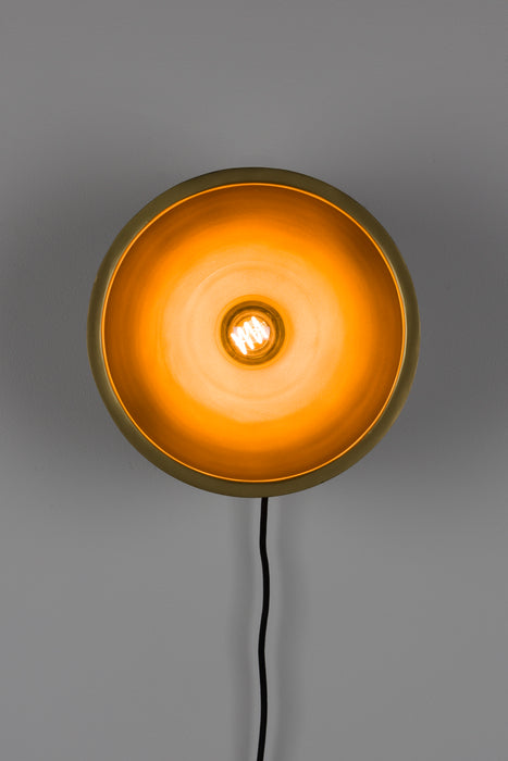 Wandlamp Sunny Rond M Metaal Zwart 18x24 cm E27-Tafellampen-Creating Home