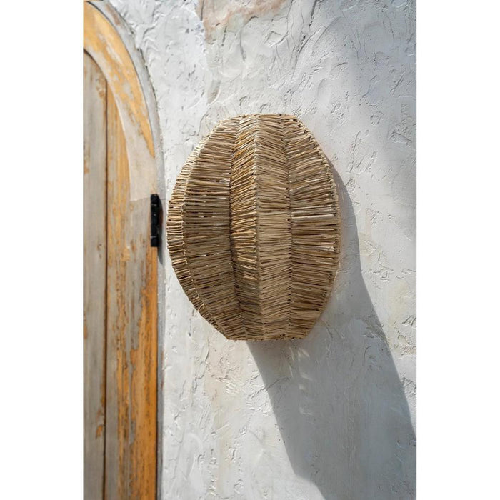 Wandlamp The Perfect Raffia Beige 30x15x40 cm-Wandlampen-Bazar Bizar