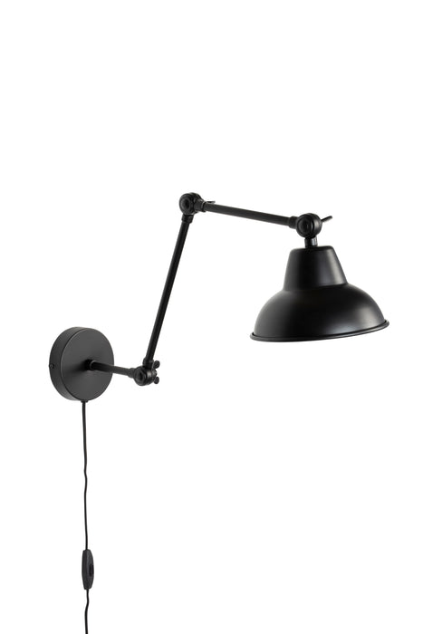 Wandlamp Xavi Metaal Zwart 17x17 cm E27-Tafellampen-Creating Home