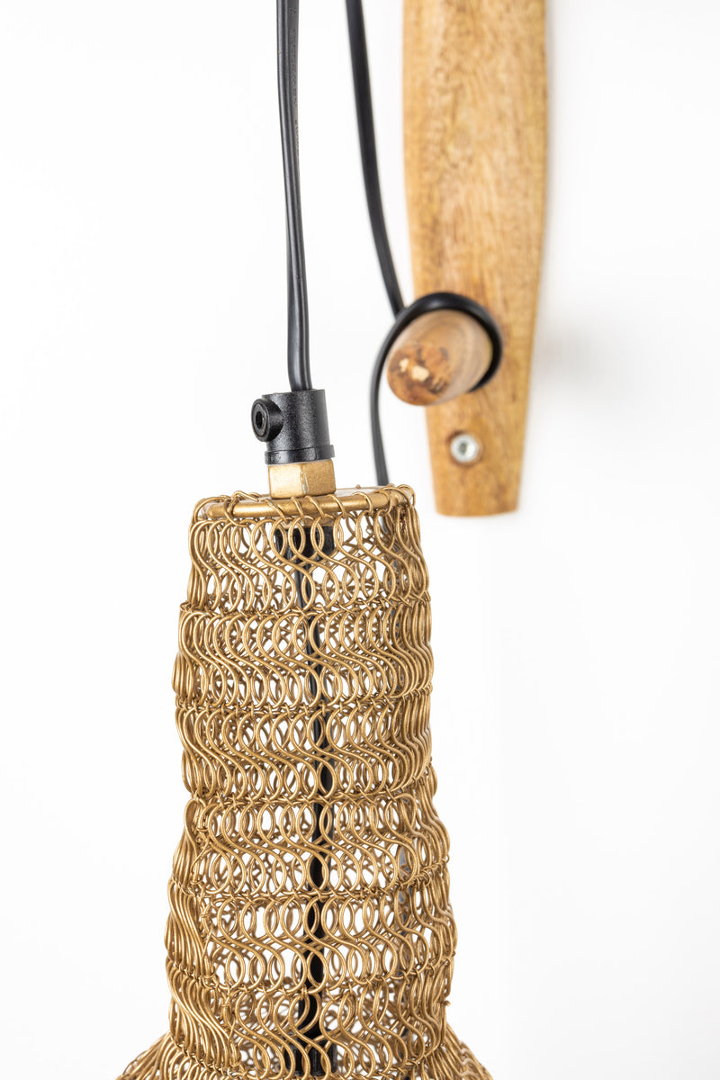Wandlamp Zoek Naar Iron Goud 18x17x47 cm-Wandlampen-Creating Home