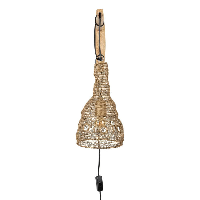 Wandlamp Zoek Naar Iron Goud 18x17x47 cm-Wandlampen-Creating Home