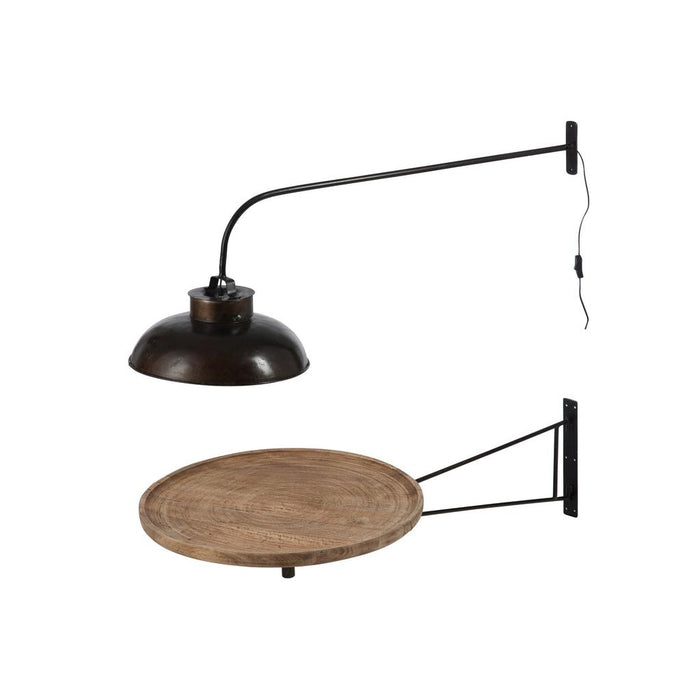 Wandlamp Zwart Ijzer 36 cm-Wandlampen-J-Line