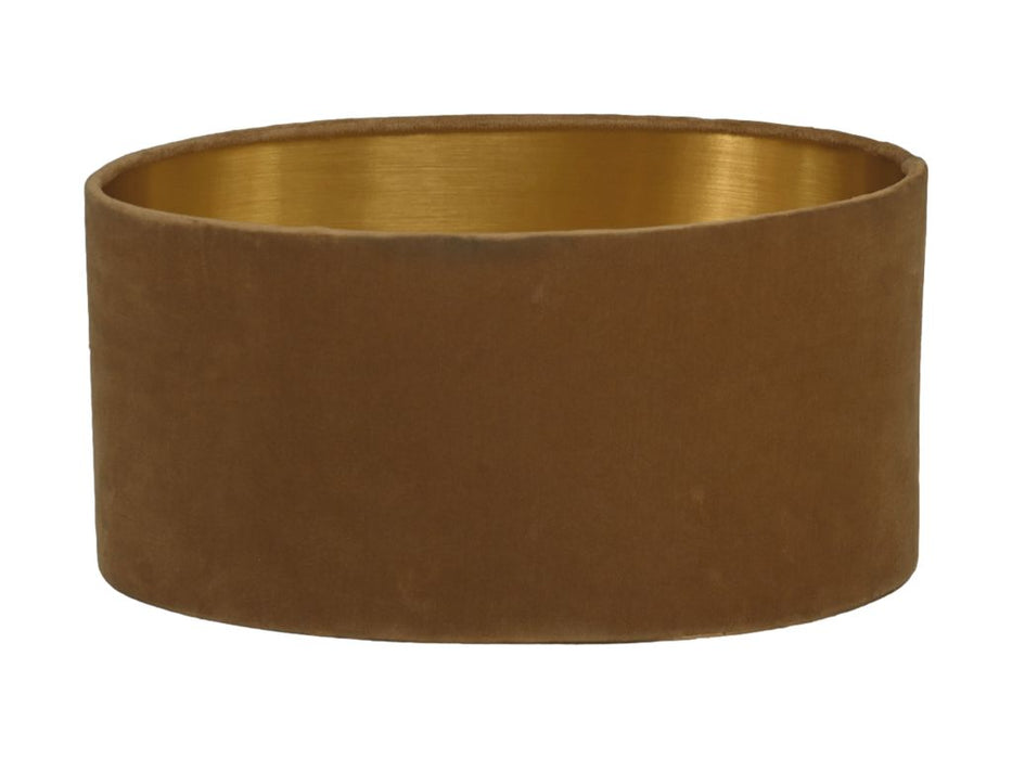 Wandlamp met Ovale Kap-38x19x90-Bruin/Beige-Teak/Stof-Wandlampen-HSM Collection