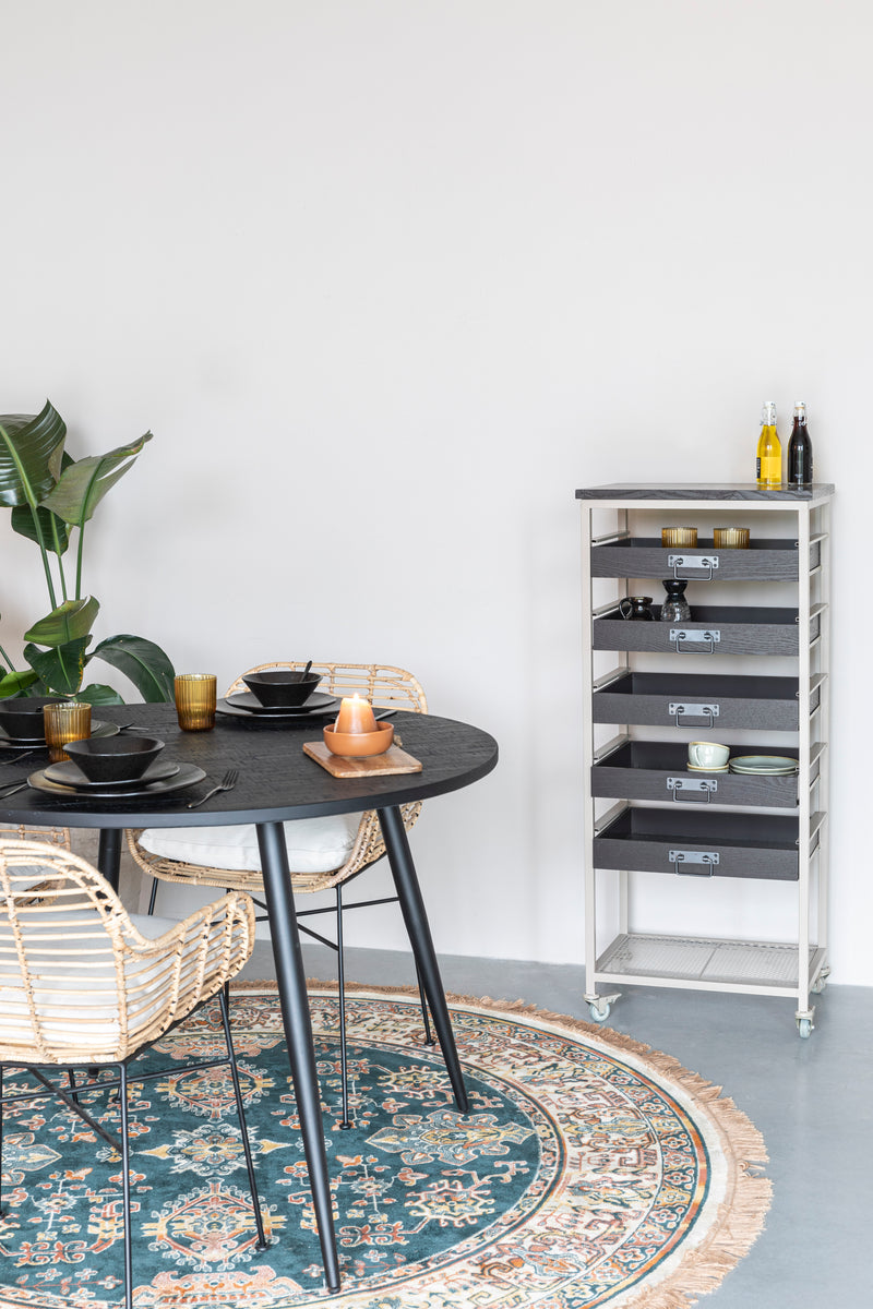 Wandplank Botan S MDF, Metaal Grijs 52x38 cm-Wandplanken-Creating Home