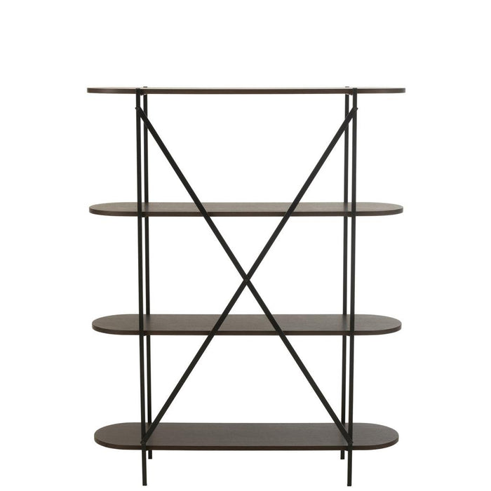 Wandplank Bruin Ijzer Ovaal 33x120 cm-Wandplanken-J-Line