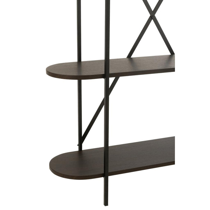 Wandplank Bruin Ijzer Ovaal 33x120 cm-Wandplanken-J-Line