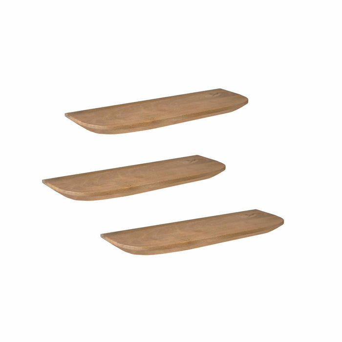 Wandplank Gusta Licht mango | 60 cm | Set van 3-Wandplanken-Creating Home