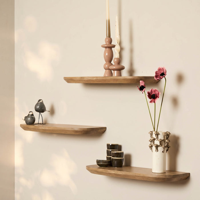 Wandplank Gusta Licht mango | 60 cm | Set van 3-Wandplanken-Creating Home