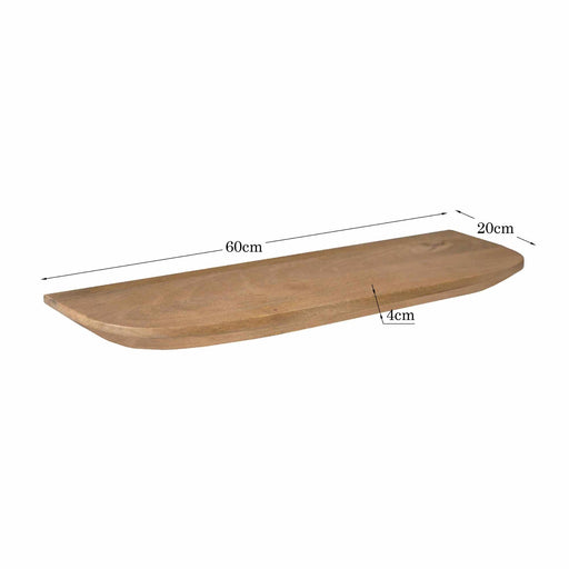 Wandplank Gusta Licht mango | 60 cm | Set van 3-Wandplanken-Creating Home