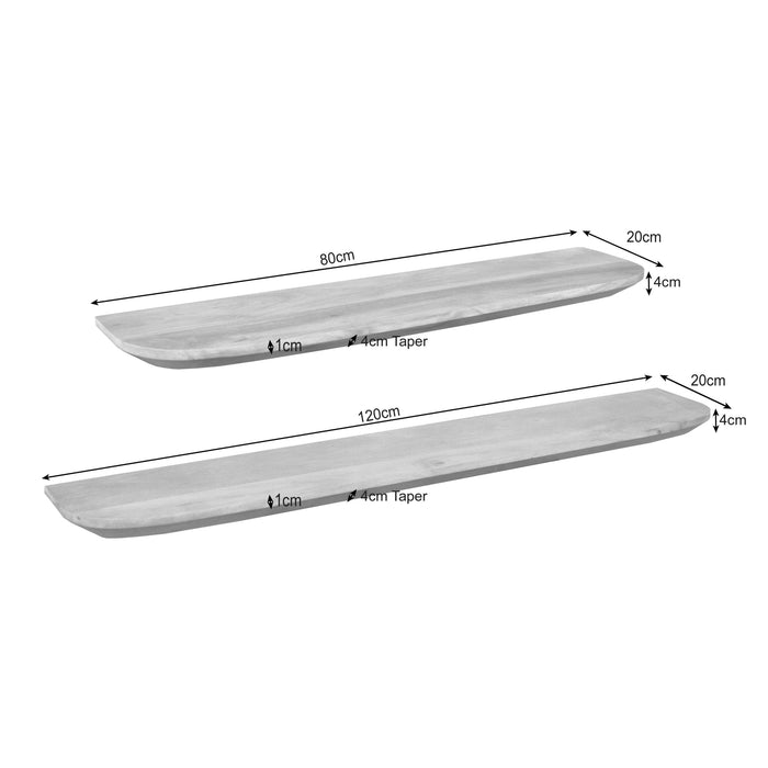 Wandplank Gusta Zand Mangohout 80 cm