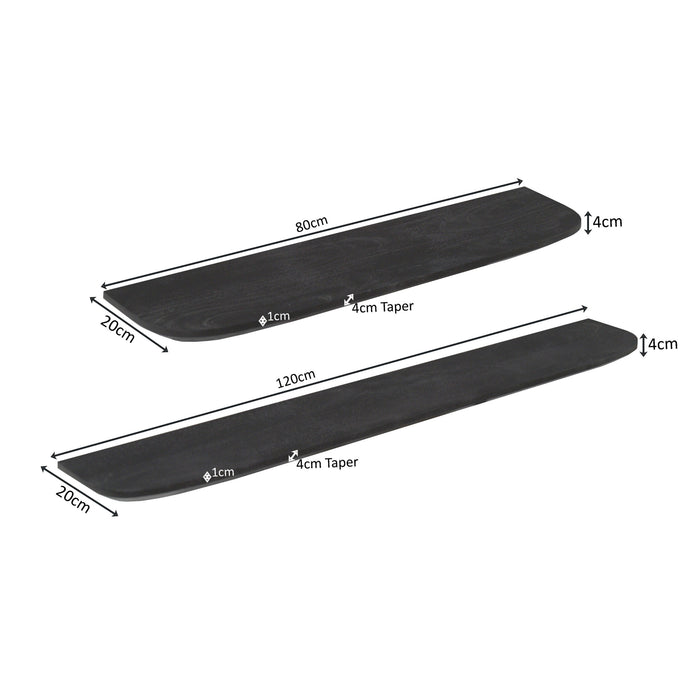 Wandplank Gusta Zwart Mangohout 120 cm
