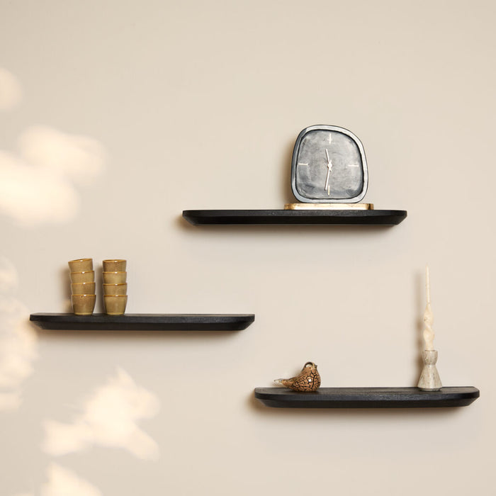 Wandplank Gusta Zwart Mangohout 60x20 cm-Wandplanken-Starfurn