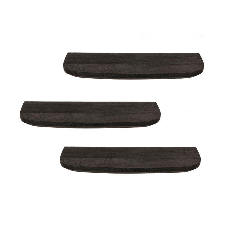 Wandplank Gusta Zwart Mangohout 60x20 cm-Wandplanken-Starfurn