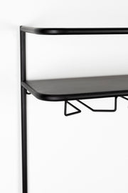 Wandplank Guuji MDF, Metaal Zwart 18x60 cm-Wandplanken-Creating Home
