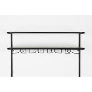 Wandplank Guuji MDF, Metaal Zwart 18x60 cm-Wandplanken-Creating Home
