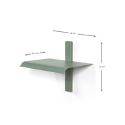 Wandplank HOLA 1 Staal Dusty Green 28x18.2x23cm Spinder Design-Wandplanken-Spinder