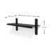 Wandplank HOLA 2 Staal Zwart 60x18.2x23cm Spinder Design-Wandplanken-Spinder