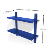 Wandplank HOLA 3 Staal Ultramarine 60x18.2x48.2cm Spinder Design-Wandplanken-Spinder