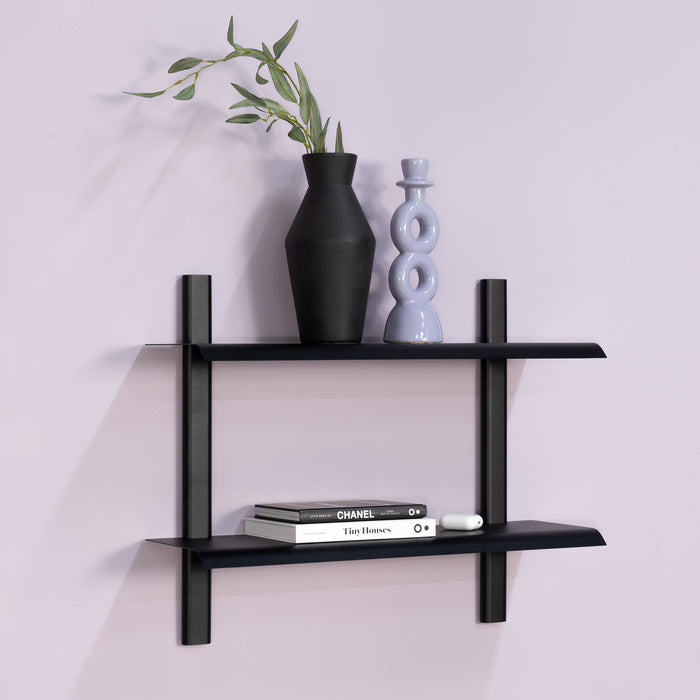 Wandplank HOLA 3 Staal Zwart 60x18.2x48.2cm Spinder Design-Wandplanken-Spinder
