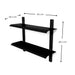 Wandplank HOLA 3 Staal Zwart 60x18.2x48.2cm Spinder Design-Wandplanken-Spinder