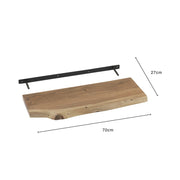 Wandplank Naturel Acaciahout hout S 27x70 cm-Wandplanken-J-Line