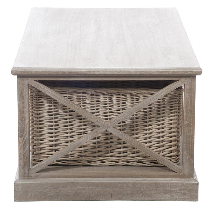 Wandplank Naturel Rotan 69x120 cm-Opbergdozen en manden-J-Line