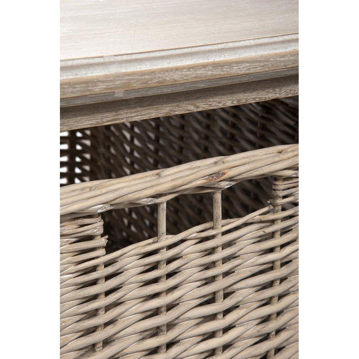Wandplank Naturel Rotan 69x120 cm-Opbergdozen en manden-J-Line