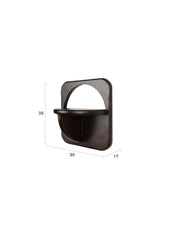 Wandplank Ollie (set Of 2) Acacia hout Bruin 17x35 cm-Wandplanken-Creating Home