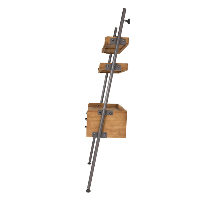 Wandplank Rook Fir hout, Metaal Bruin 40x78 cm-Wandplanken-Creating Home