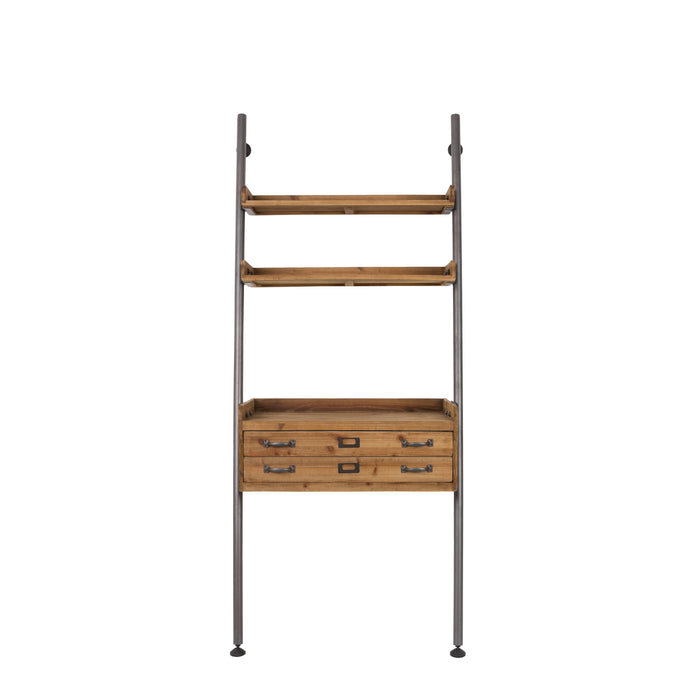 Wandplank Rook Fir hout, Metaal Bruin 40x78 cm-Wandplanken-Creating Home