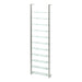 Wandplank Wandrek CUBIC 11 Staal Nikkel Helder Glas 46x13x167cm-Wandplanken-Spinder
