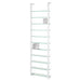 Wandplank Wandrek CUBIC 11 Staal Wit Helder Glas 46x13x167cm-Wandplanken-Spinder