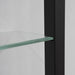Wandplank Wandrek CUBIC 11 Staal Zwart Helder Glas 46x13x167cm-Wandplanken-Spinder