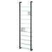 Wandplank Wandrek CUBIC 11 Staal Zwart Helder Glas 46x13x167cm-Wandplanken-Spinder