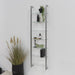 Wandplank Wandrek CUBIC 7 Staal Nikkel Helder Glas 46x13x167cm-Wandplanken-Spinder