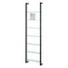 Wandplank Wandrek CUBIC 7 Staal Zwart Helder Glas 46x13x167cm-Wandplanken-Spinder
