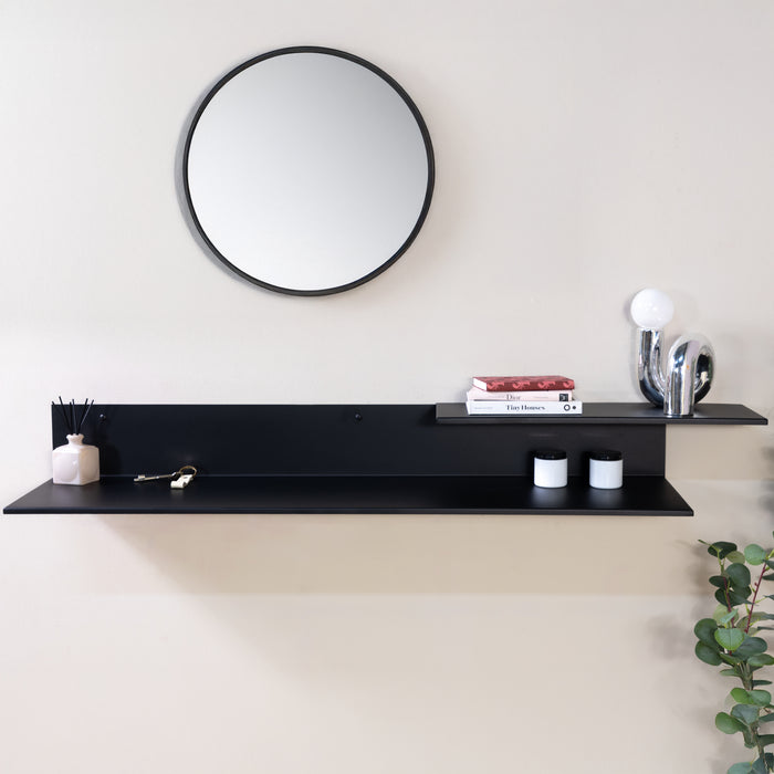 Wandplank Wandrek FOLIO 120 Staal Zwart 119x29.5x16cm Spinder-Wandplanken-Spinder
