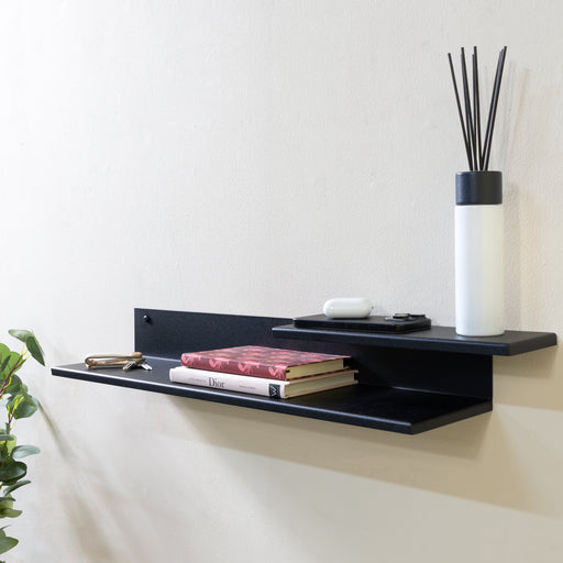 Wandplank Wandrek FOLIO 70 Staal Zwart 67.5x15x8.5cm Spinder-Wandplanken-Spinder