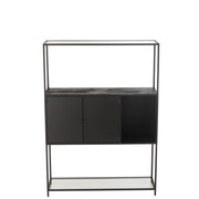 Wandplank Zwart Ijzer Rechthoekig 26x90 cm-Wandplanken-J-Line