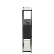 Wandplank Zwart Ijzer Rechthoekig 26x90 cm-Wandplanken-J-Line